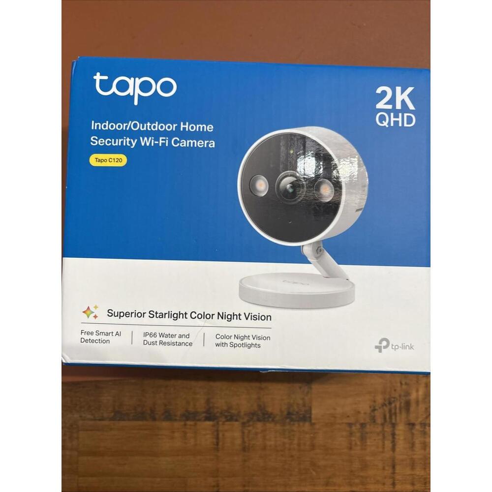 Tapo C120 TP-Link 2K QHD Security WiFi Indoor/Outdoor Camera, Color Night Vision